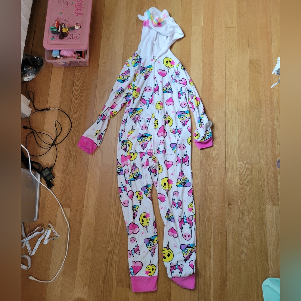 Emoji Unicorn onesie sz 10